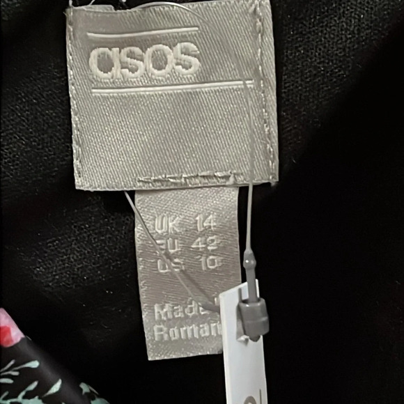 NWT ASOS DESIGN mixed floral and polka dot midi dress size 10 Petite 10P - Picture 5 of 10